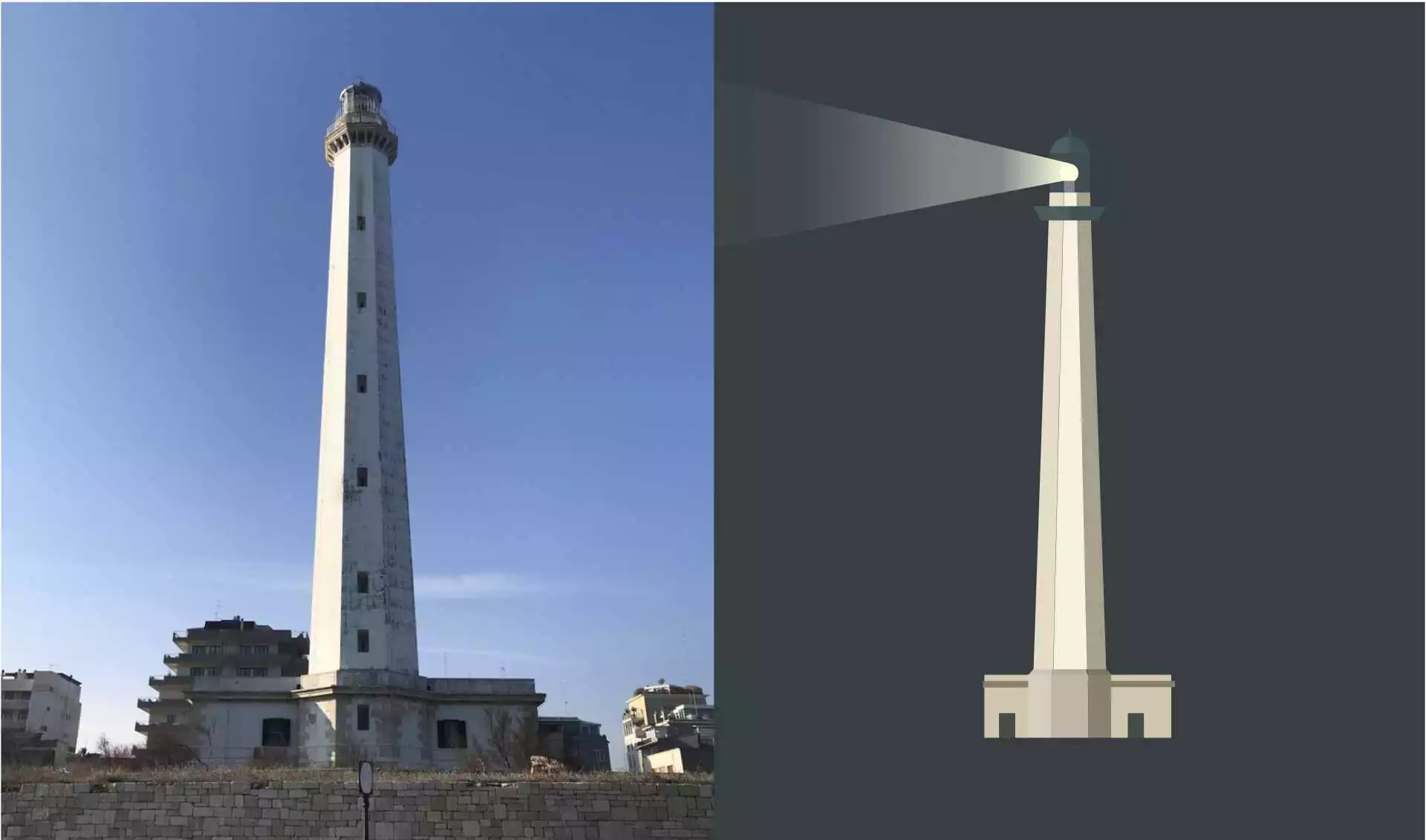 Illustrazione del faro di San Cataldo